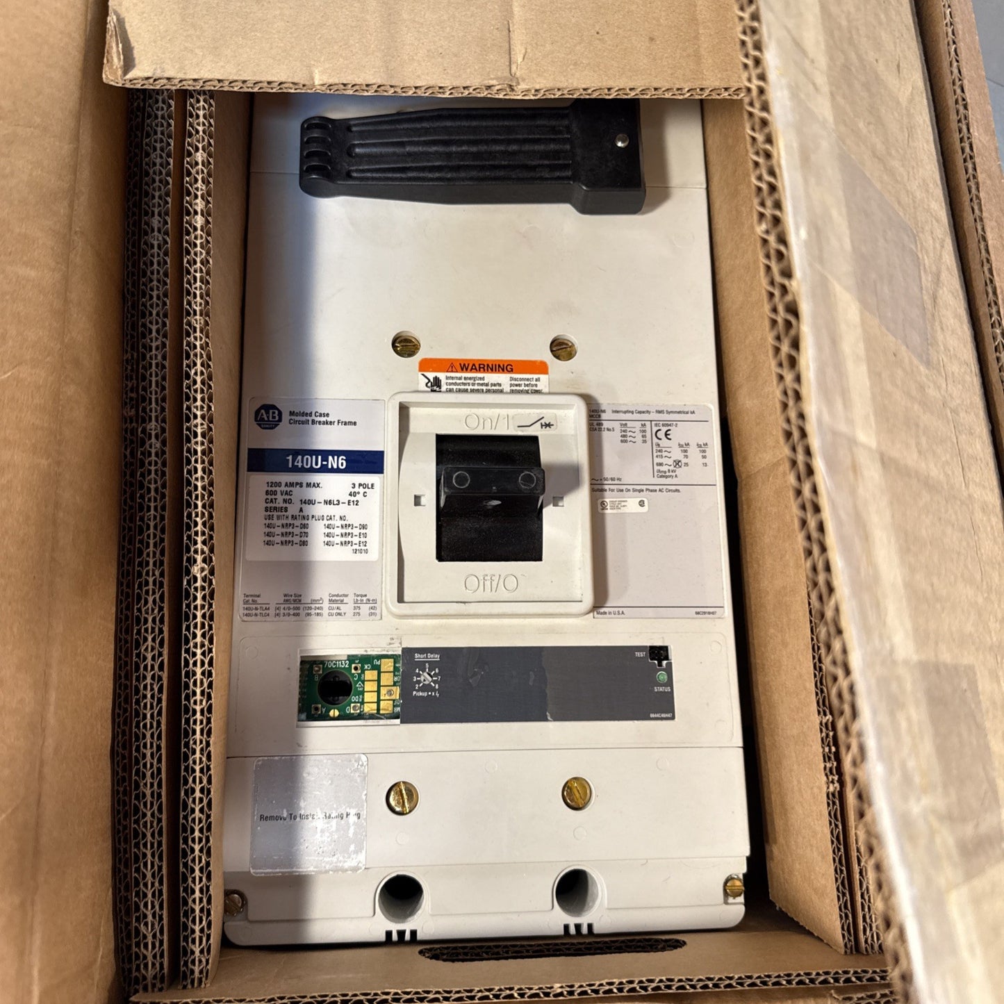 ALLEN BRADLEY 140U-N6L3-E12 / 140UN6L3E12 + 140U-NRP3-E12 Rate Plug  (BIN1.2.3)