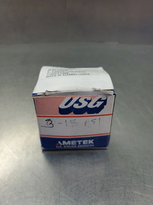 Ametek/US Gauge SPEC 035243A Pressure Gauge, 3-15PSI, 1/4NPT.               6C-7