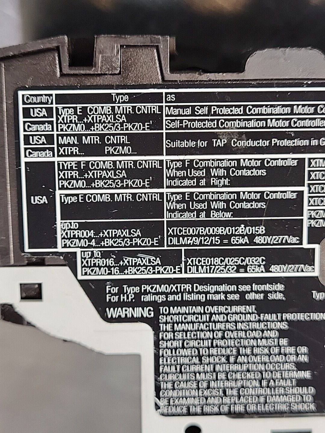 Eaton PKZMO-4 Cont.IEC/EN60947-4-19(BIN354)