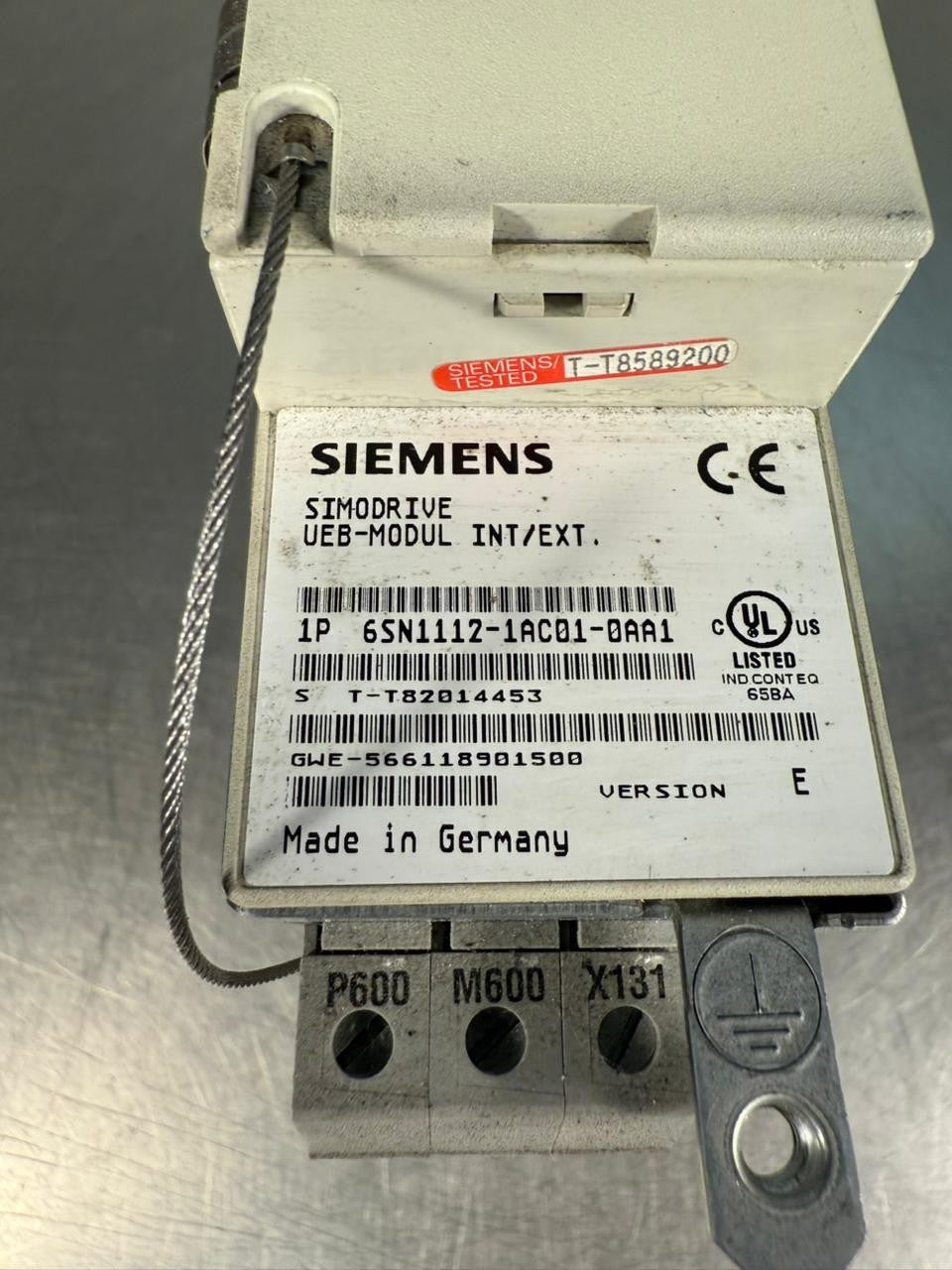 Siemens 6SN1112-1AC01-0AA1 Simodrive UEB-Modul Int/Ext.  Ver. E  (12.5.4)