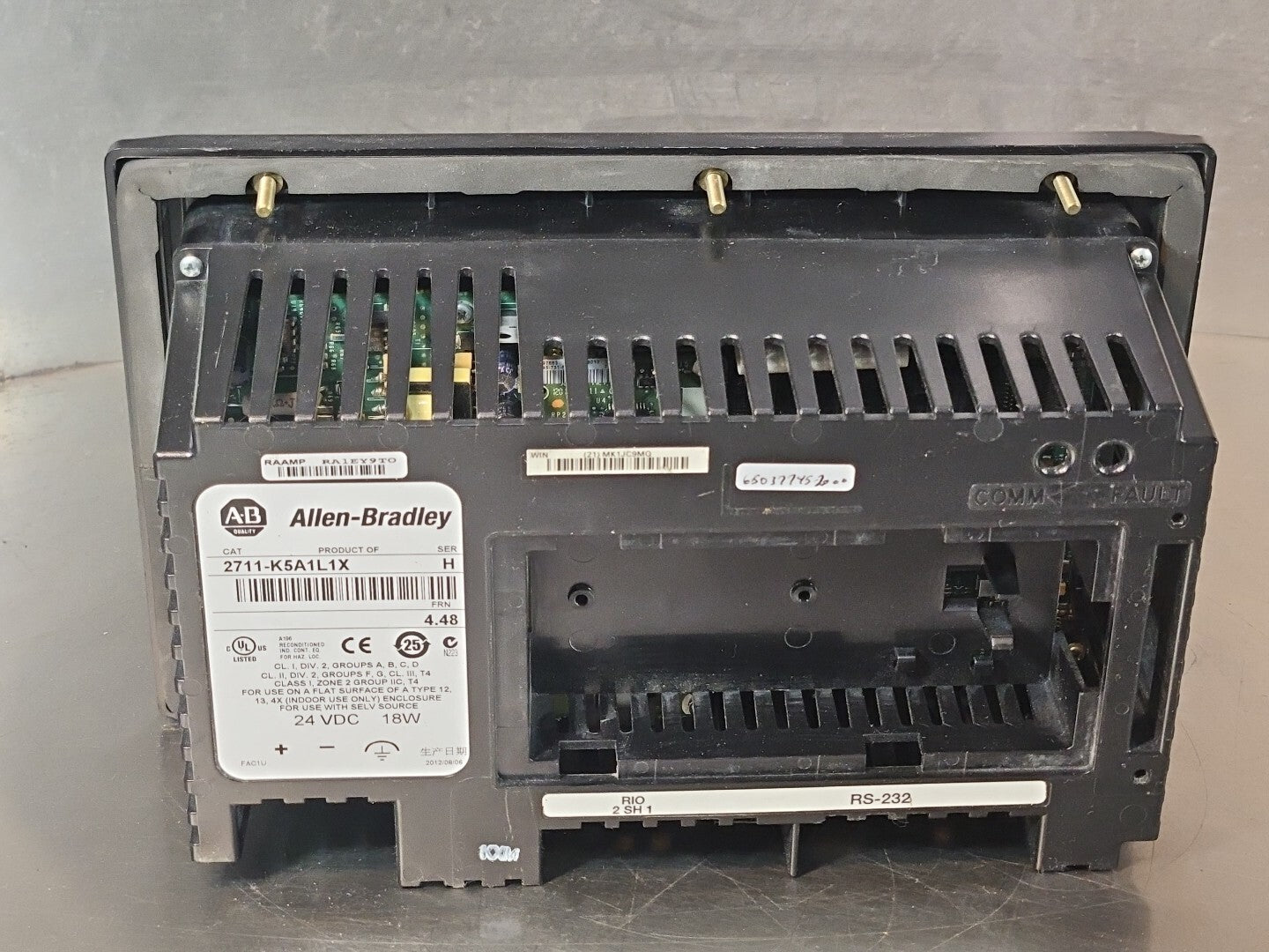 Allen Bradley 2711-K5A1L1X  Ser H  PanelView 550                        (BIN632)