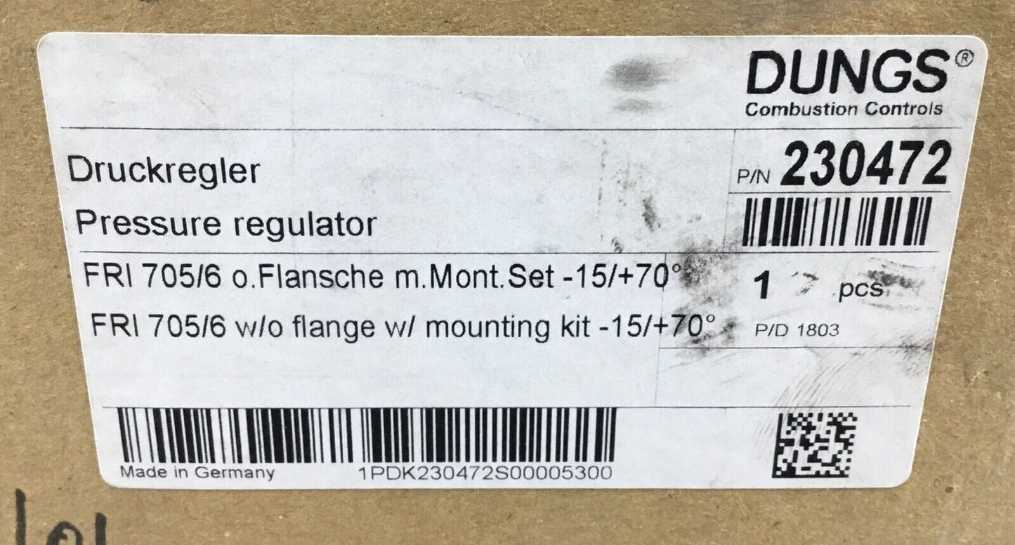 Dungs Gas Pressure Regulator  FRI 705/6  PN 230472      6B-10