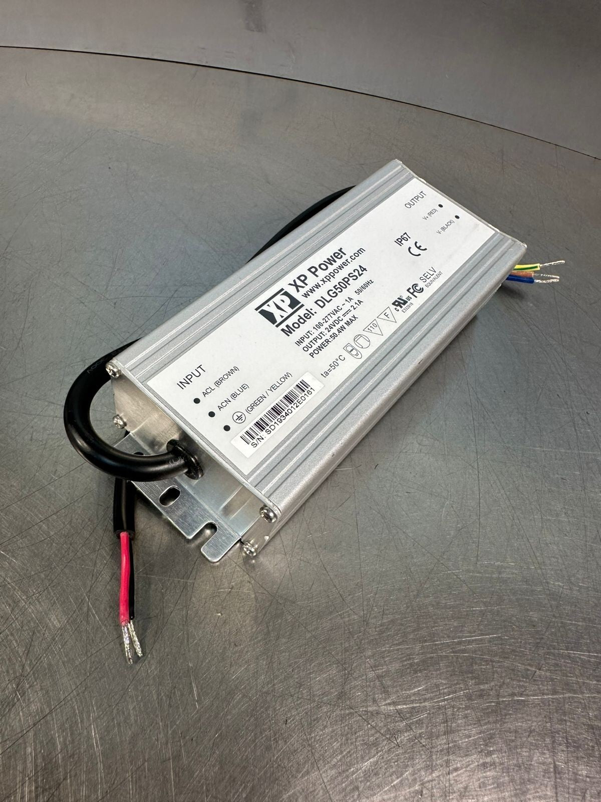 Xp Power DLG50PS24 50.4W Output 24Vdc 2.1A / Input 100-277Vac 1A  (12.5.1)