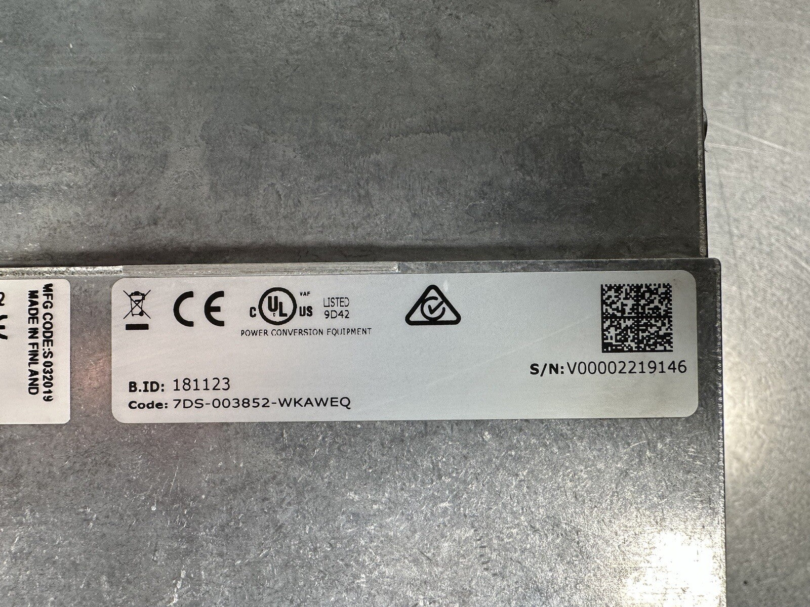EATON CORPORATION SVX020A2-4A1B1 Drive 20HP 480V (BIN-1.5.4)