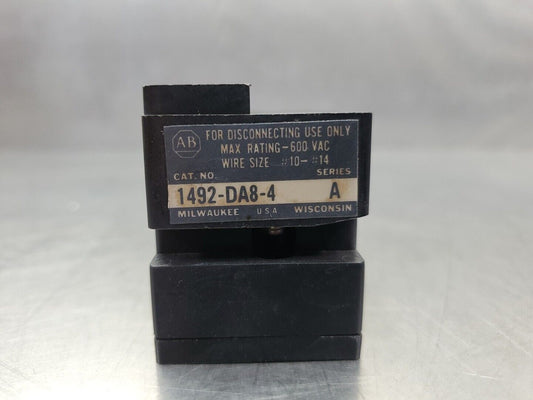 Allen-Bradley 1492-DA8-4 Terminal Block w/3-Pole Base, 600V.               4C-28