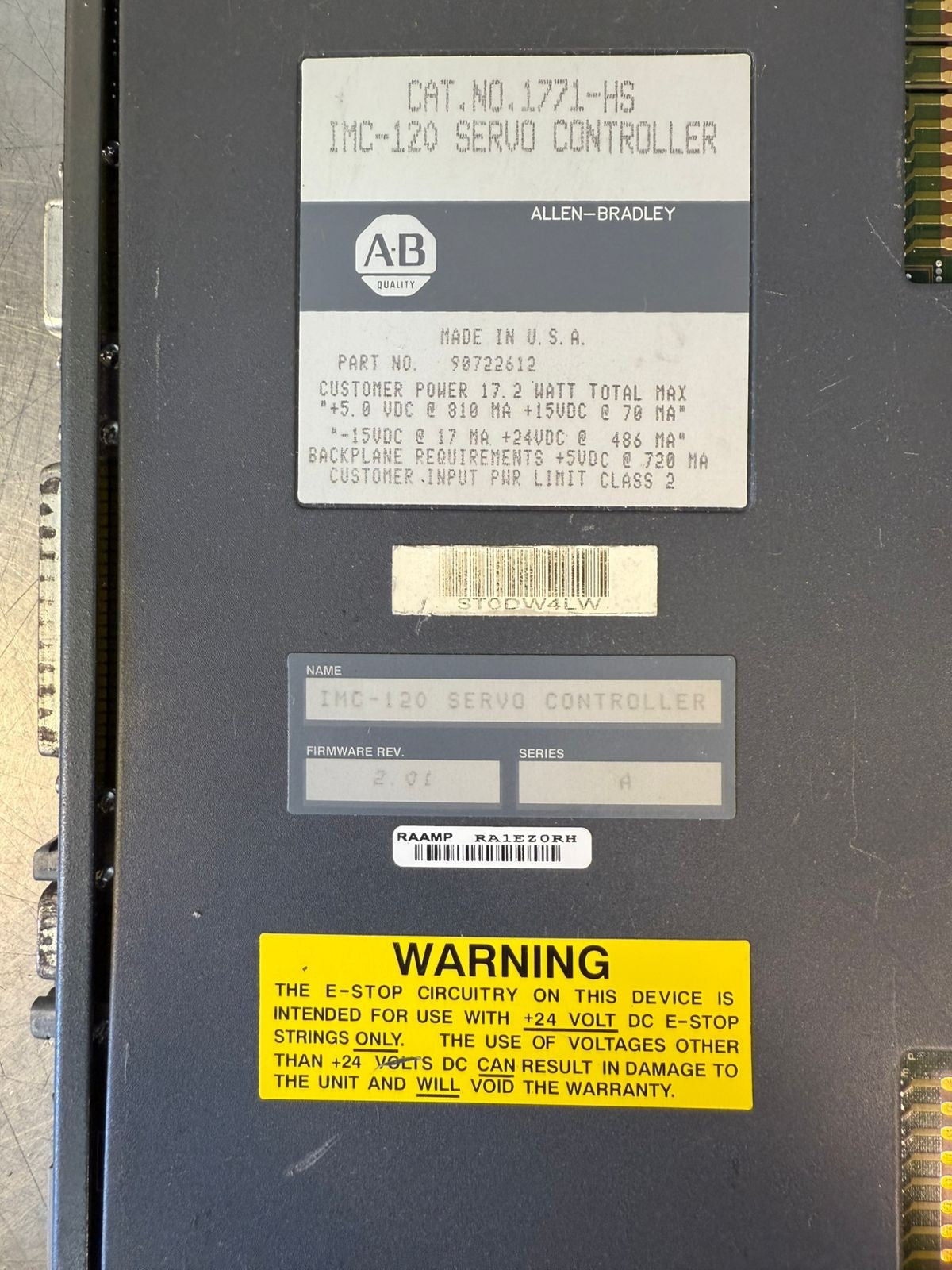 Allen Bradley 1771-HS IMC-120 /A Servo Controller                 (8.5.1)