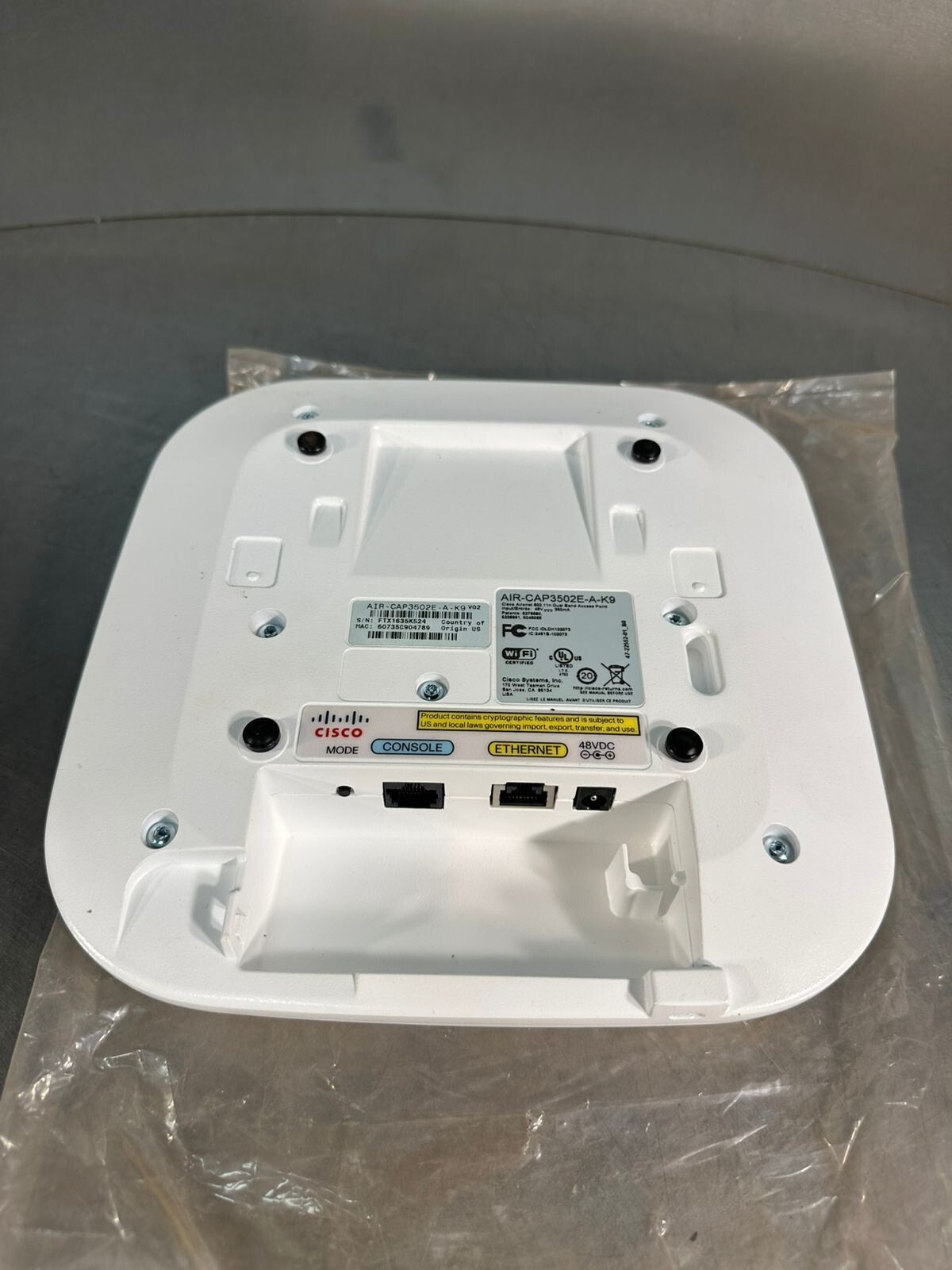 Cisco AIR-CAP3502E-A-K9 802.11n 48V-350mA                           (1.6.4)