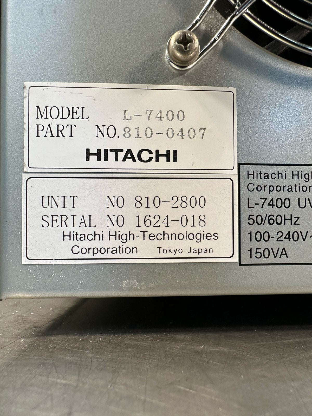 Hitachi Transgenomic L-7400 UV Detector (10.5.1)