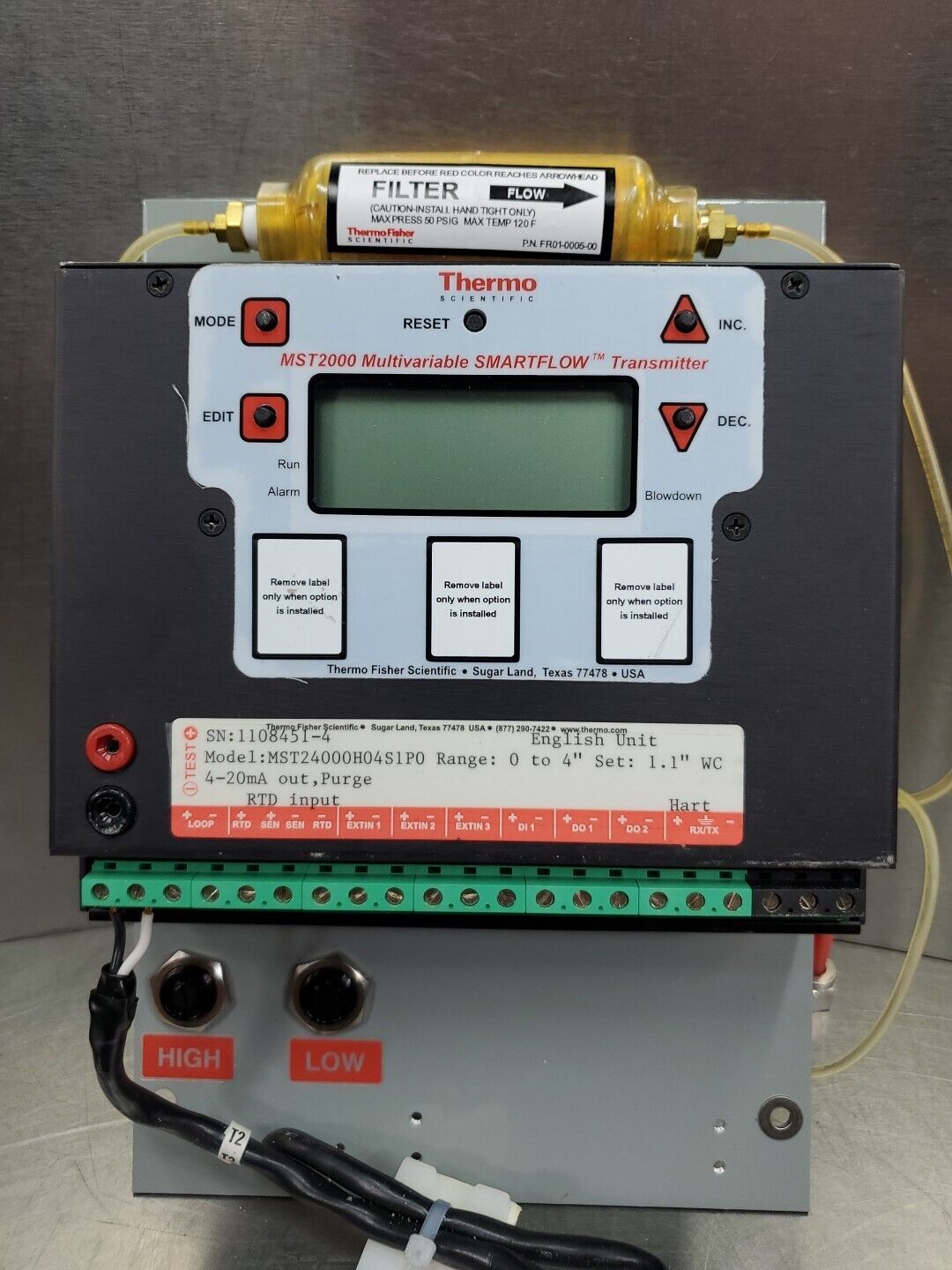 Thermo Scientific MST24000H04S1P0 Multivariable SMARTFLOW Transmitter.        2E