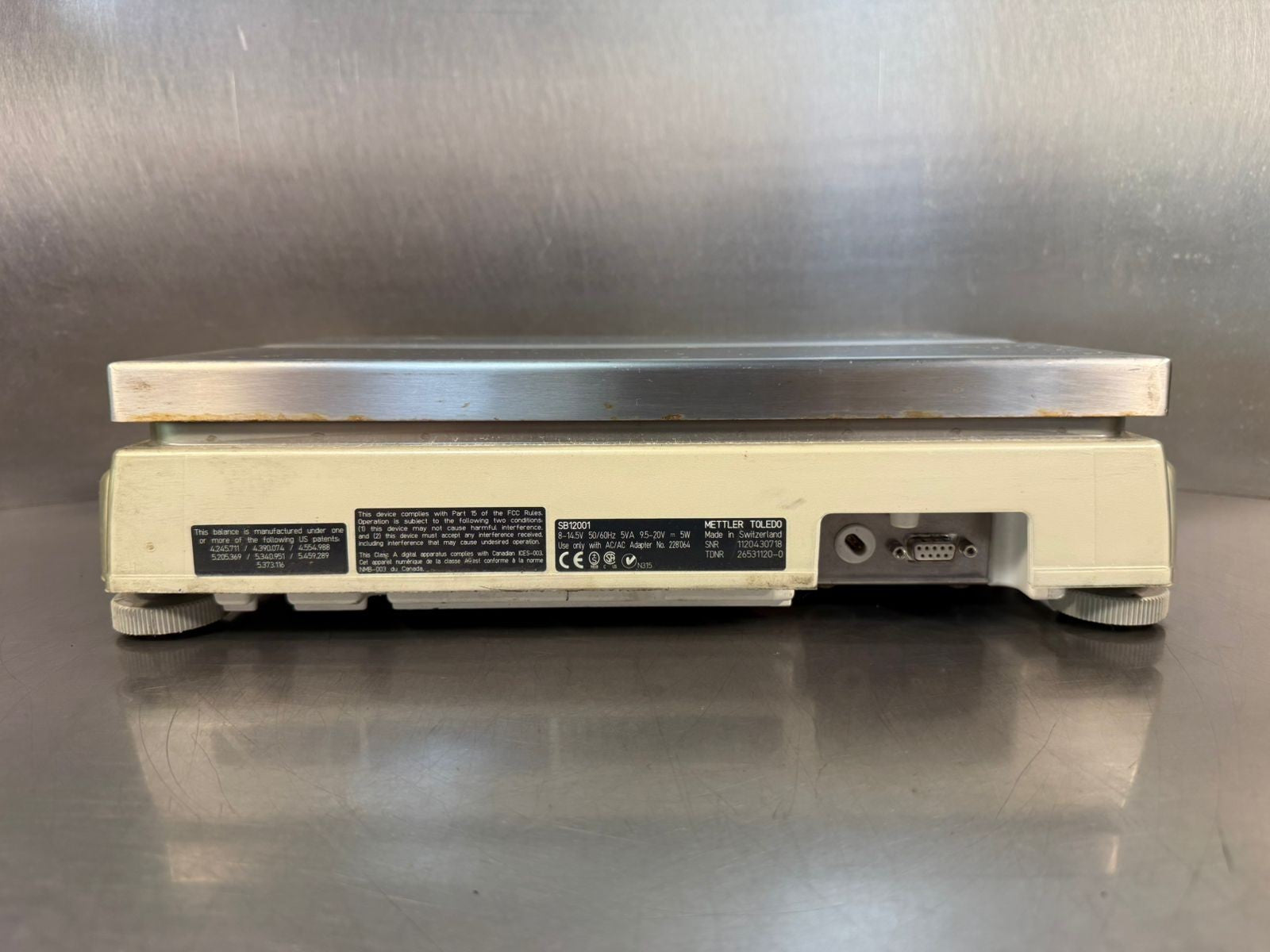 Mettler Toledo SB12001 Scale Monobloc Dig. Scale Lab. Max 12100g   (6.6.3)