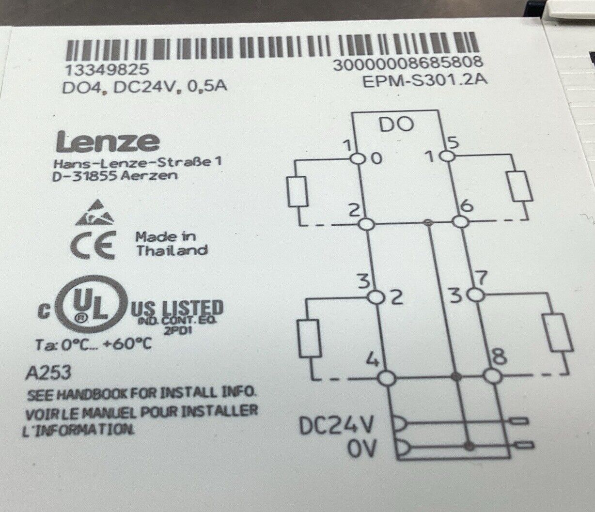 LENZE  EPM-S301.2A  I/O Module       3E-32