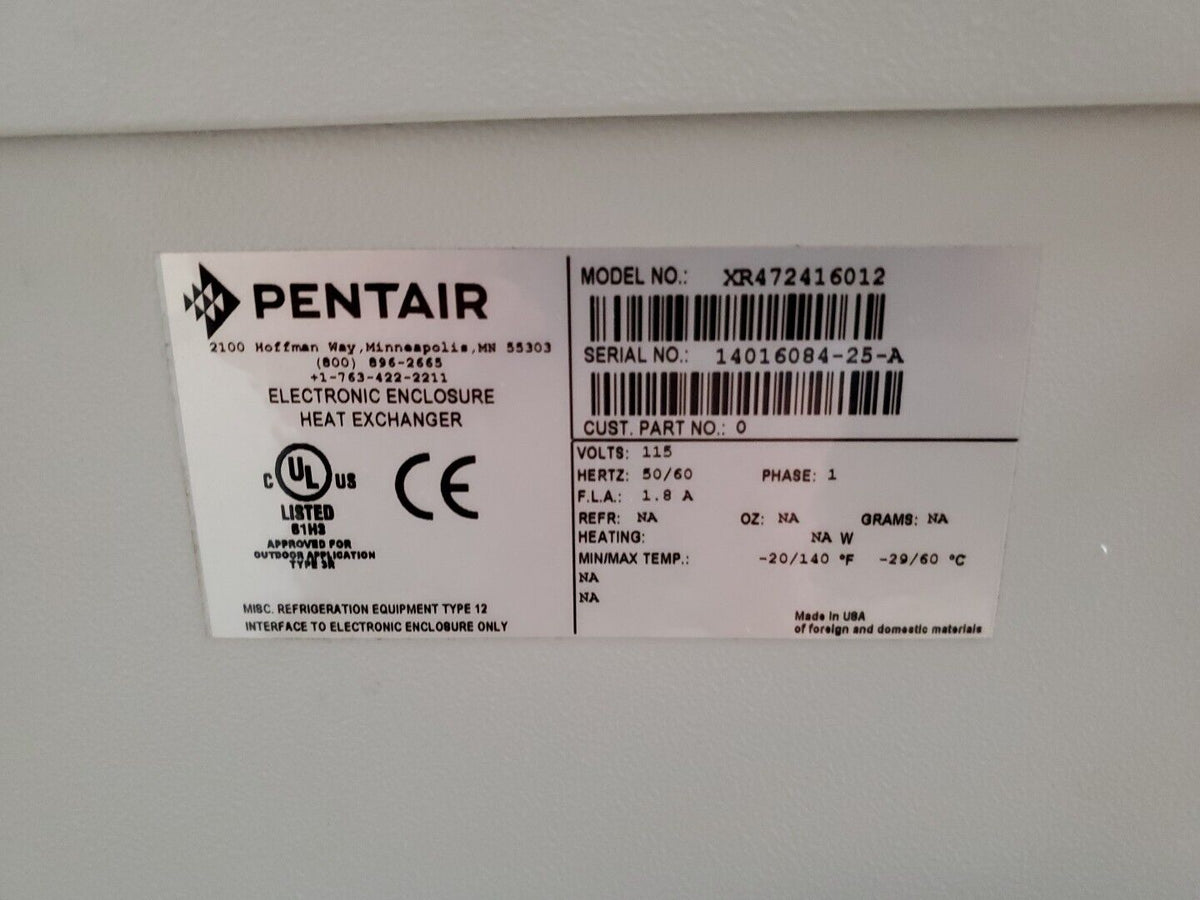 Pentair XR472416012 115V 1.8A Electronic Enclosure Heat Exchanger.         4F-37