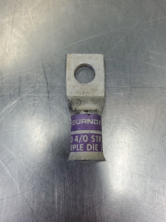 BURNDY YA28L4 N200 4/0 Purple Die 15 Wire Connector, Lot of 3.             4C-38