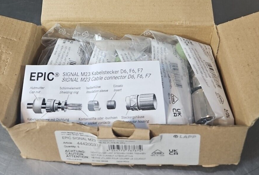 M23 D6 N7-1 Epic Signal Cable  box w/5                    (BIN234)