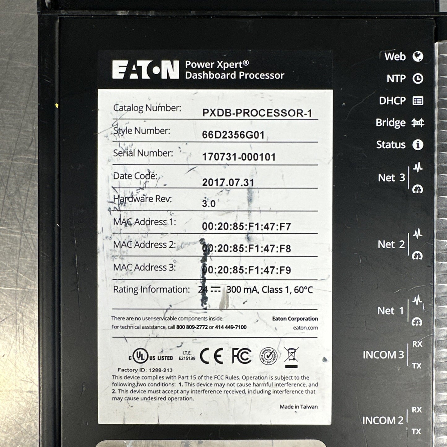 EATON CORPORATION PXDB-PROCESSOR-1 / PXDBPROCESSOR1 (5.4.3)