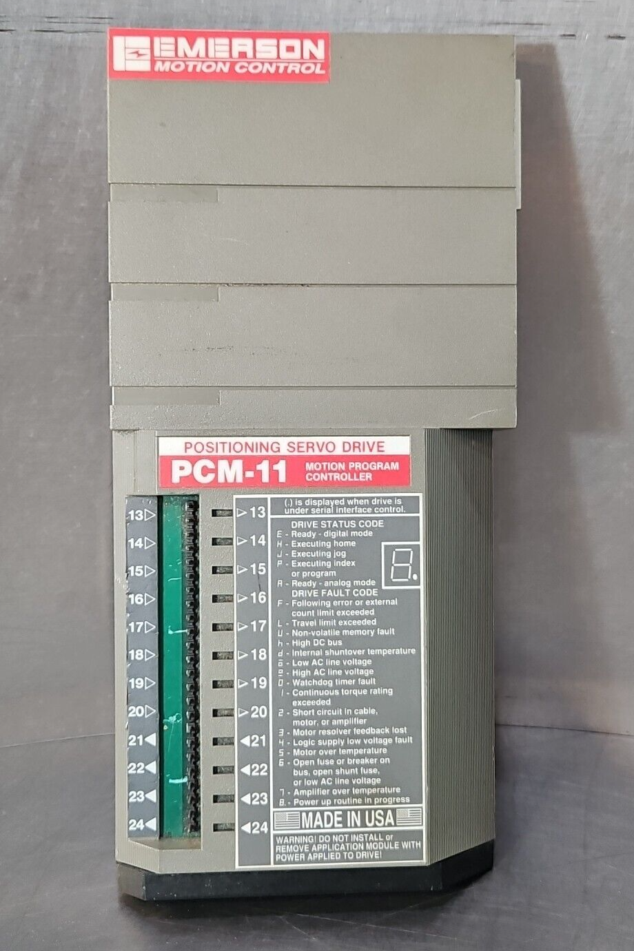 Emerson PCM-11 Programmable Motion Controller                           (BIN453)