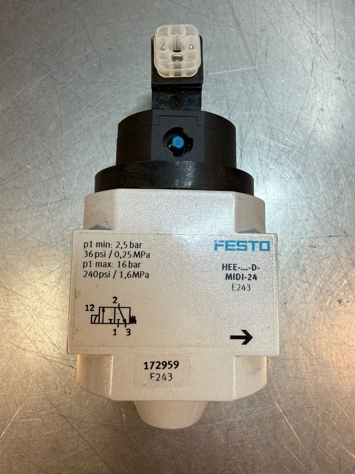 Festo HEE-D-MIDI-24 172959 Electrically-Actuated on-off Valve      (9.3.5)