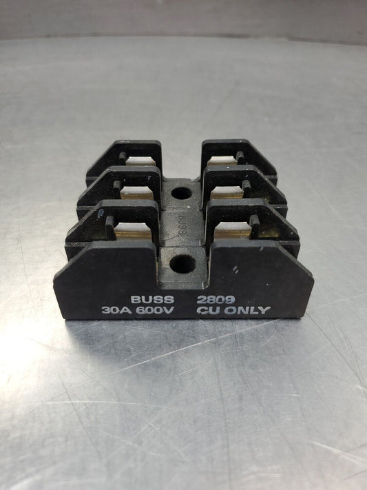 Bussman 2809 3-Fuse Block,, 30A 600V.                                      4D-31