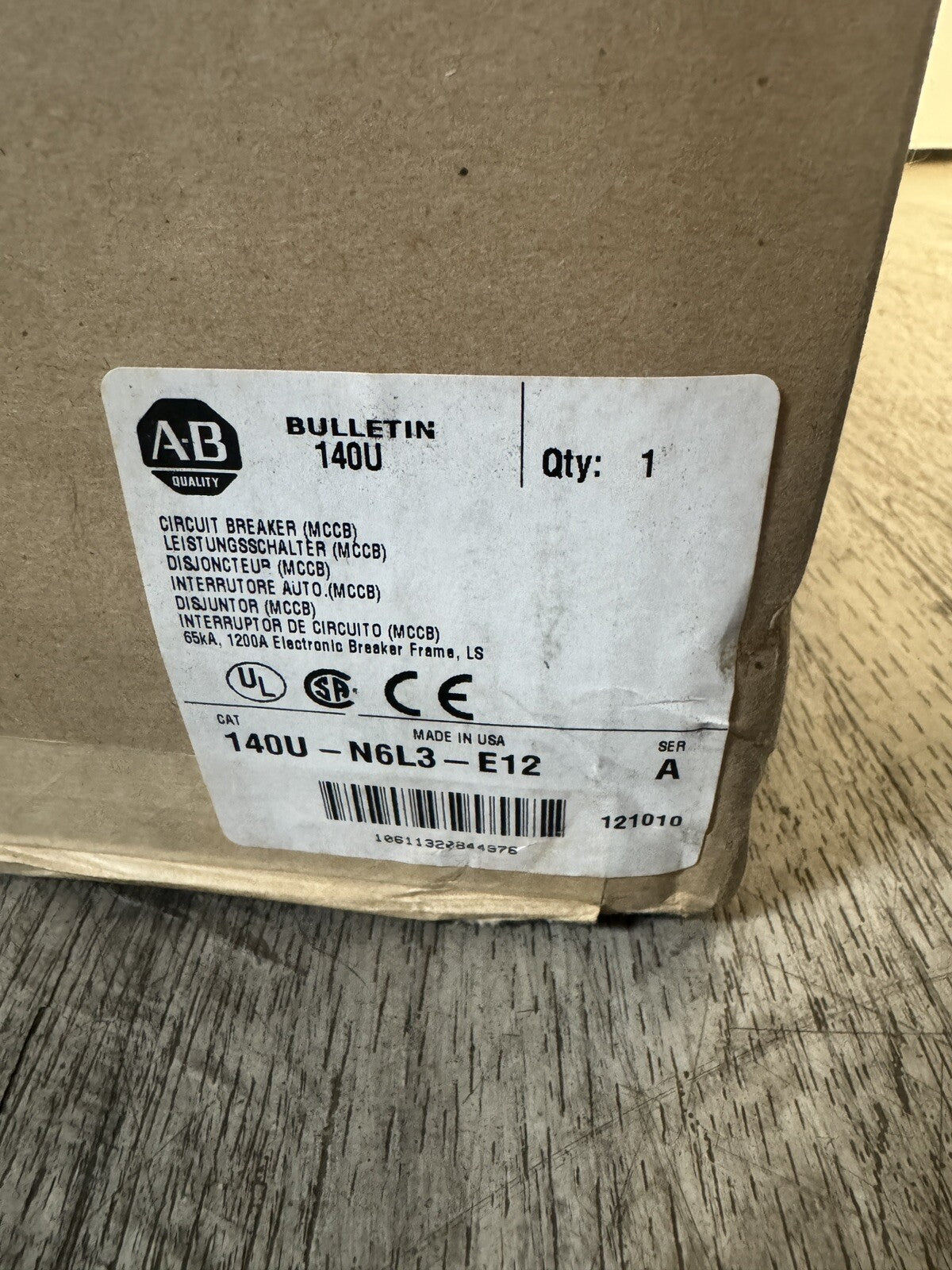 ALLEN BRADLEY 140U-N6L3-E12 / 140UN6L3E12 + 140U-NRP3-E12 Rate Plug  (BIN1.2.3)