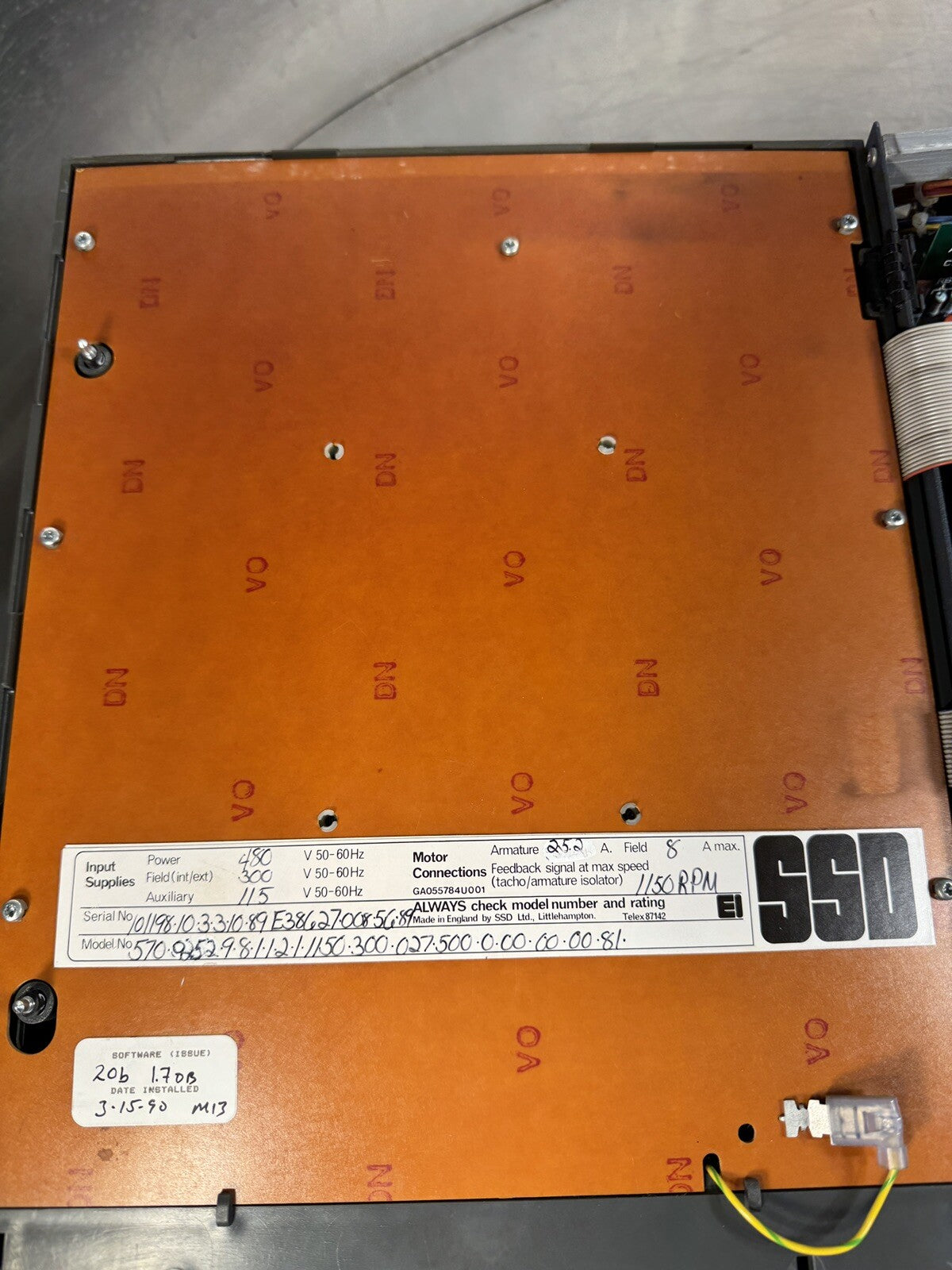 Eurotherm SSD DC Drive , SSD  590 Series 20Hp 480V (BIN2.3.2)