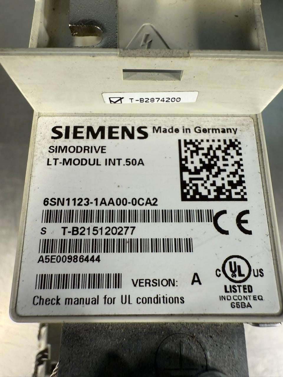 Siemens 6SN1123-1AA00-0CA2 Lt Modul int.50A / 6SN1118-0AE11-0AA1 (12.5.2)