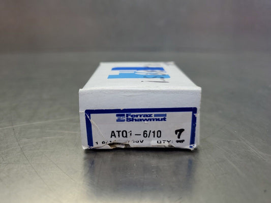 Ferraz Shawmut ATQ1-6/10 Fuse, Midget, 1-6/10A, Lot of 7.                  4C-38