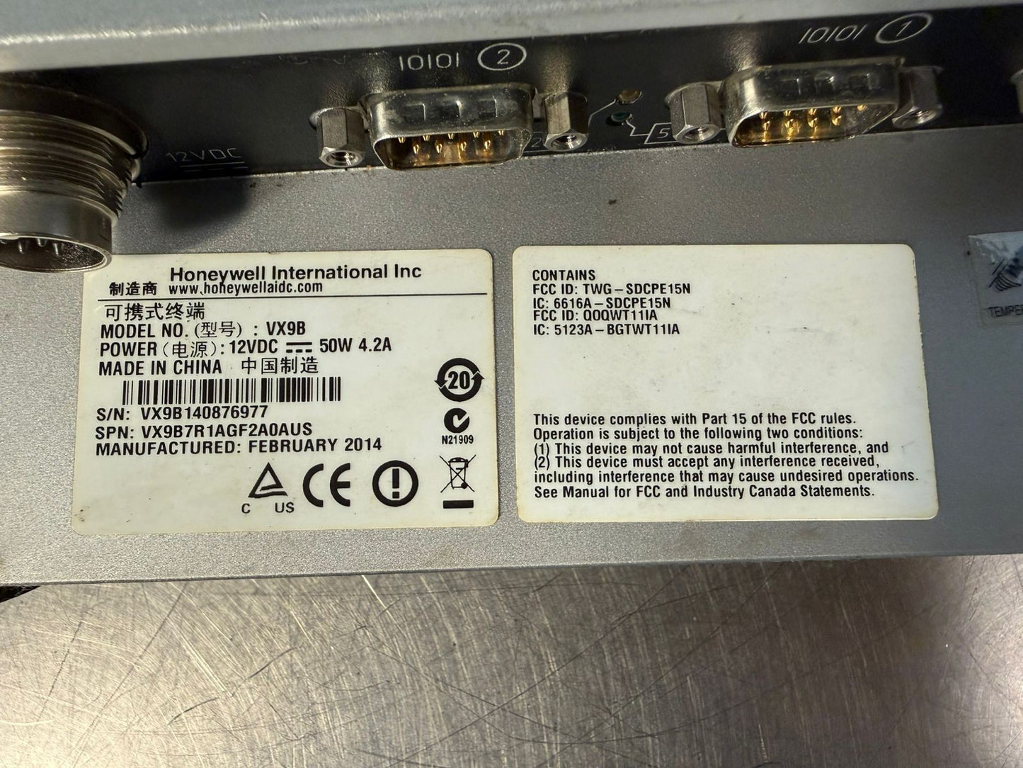 Honeywell VX9B Thor Comp. Dt Terminal VX9B7R1AGF2A0AUS 12Vdc-50W   (7.4.4)