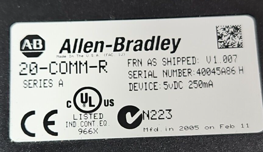 Allen-Bradley 20-COMM-R SerA PowerFlex Remote I/O Adapter                Loc3E32