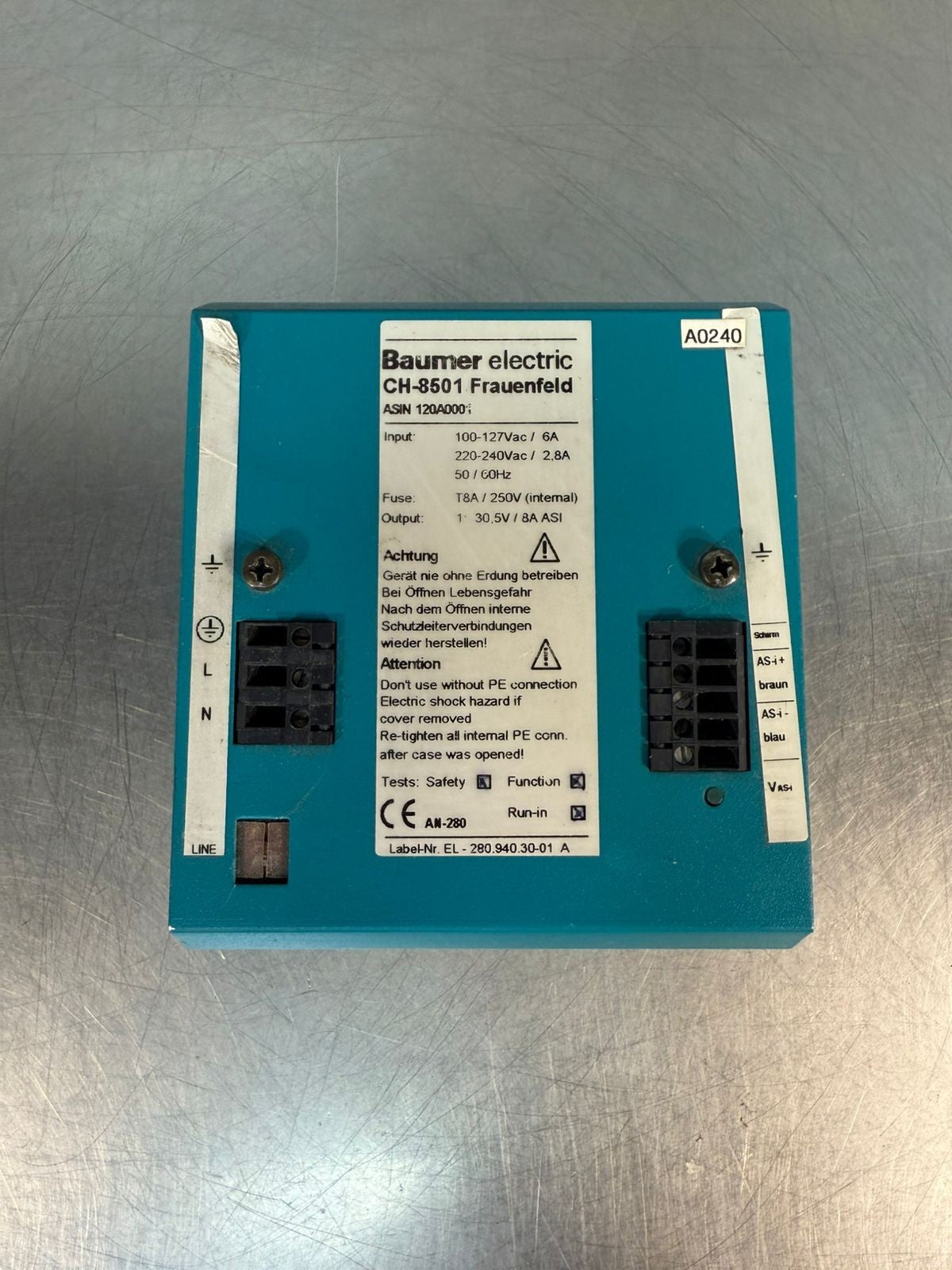 Baumer Electric ASIN 120A0001 Ch-8501 Frauenfeld (2.3.5)