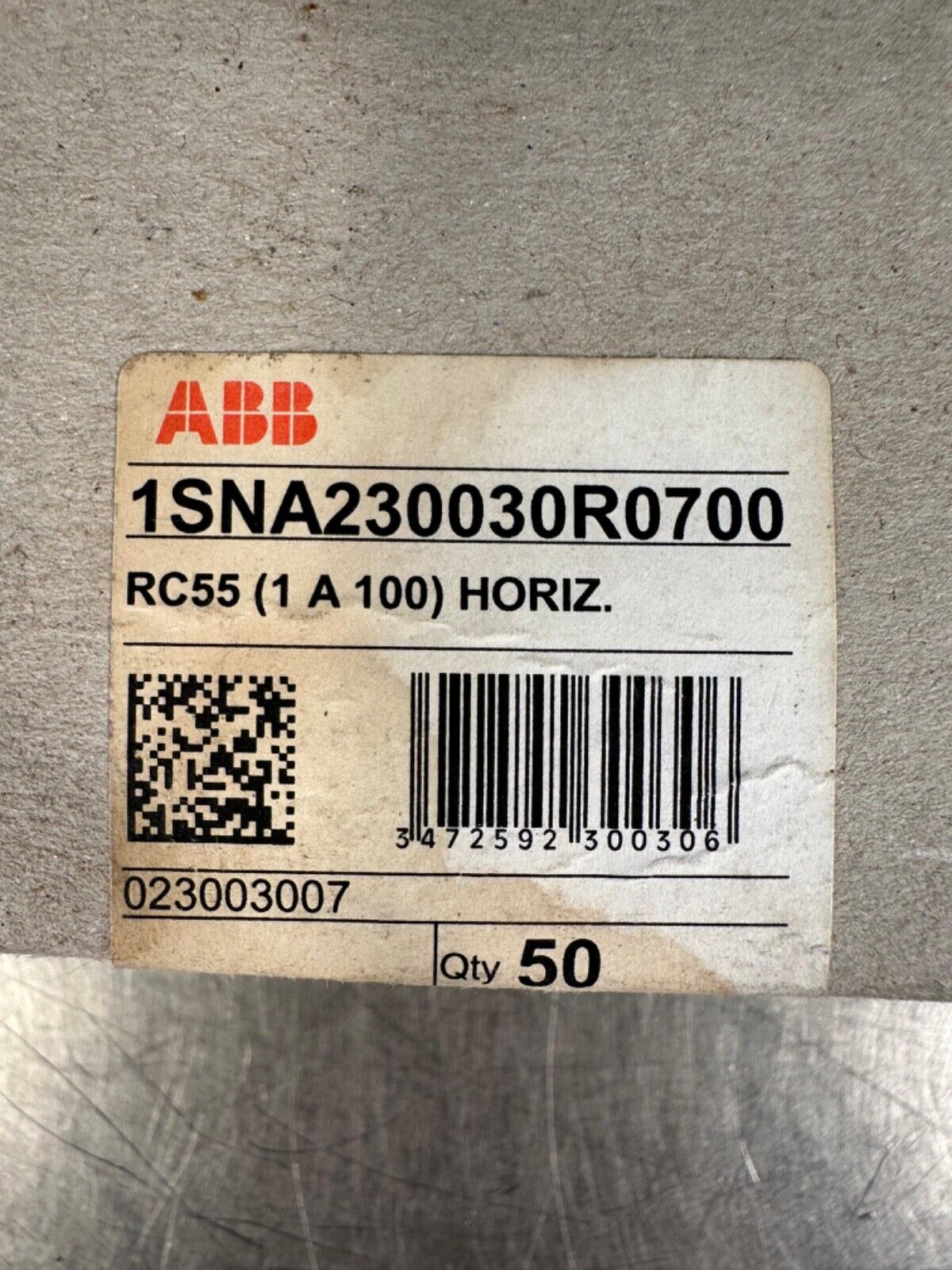 Abb Rc55 1sna230030r0700 Horizontal Mark Card 023003007 (4C-37)