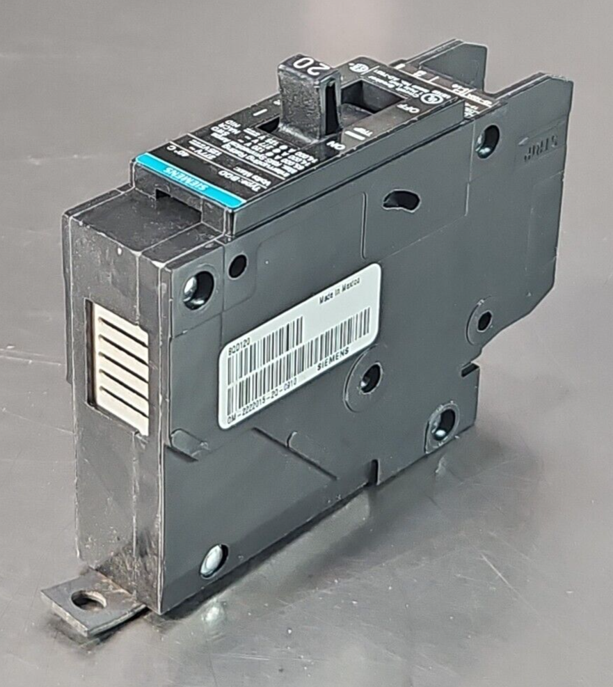 Siemens BQD120 20A Circuit Breaker Single Pole 277VAC 250VDC             loc4A12