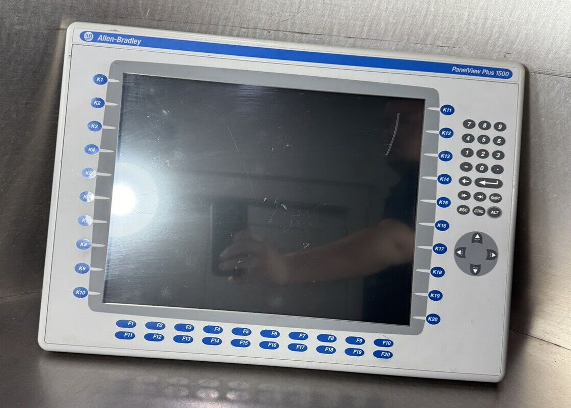 Allen-Bradley 2711P-B15C4D2 Panelview Plus 1500 w/ 2711P-RP2 Logic Module @2.5.5