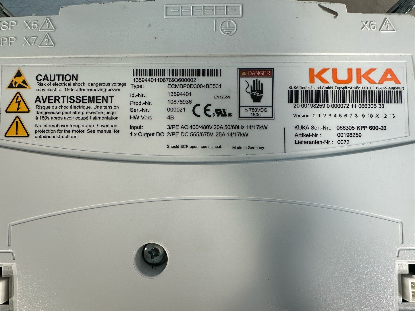  Kuka KPP 600-20 ECMBP0D3004BE531                                    (5.2.2)