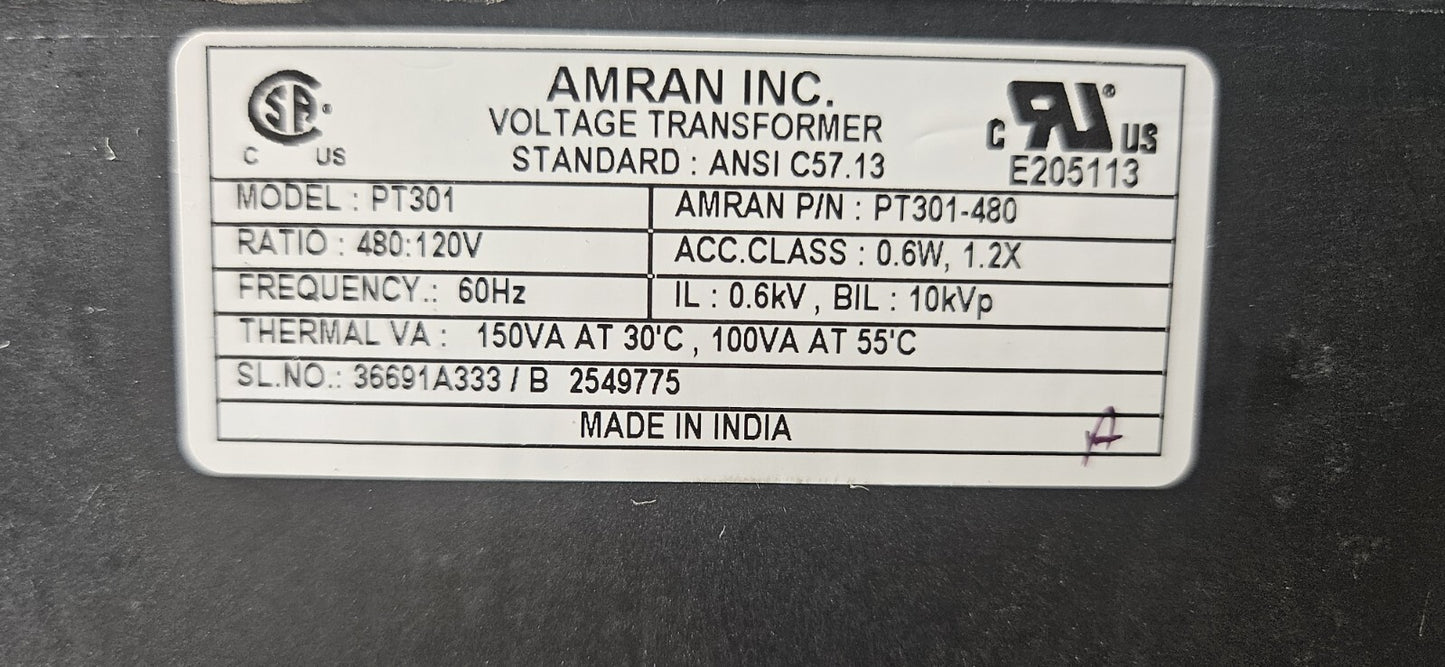 Amran PT301 Potencial Transformer  Ratio: 480:120                       (BIN631)