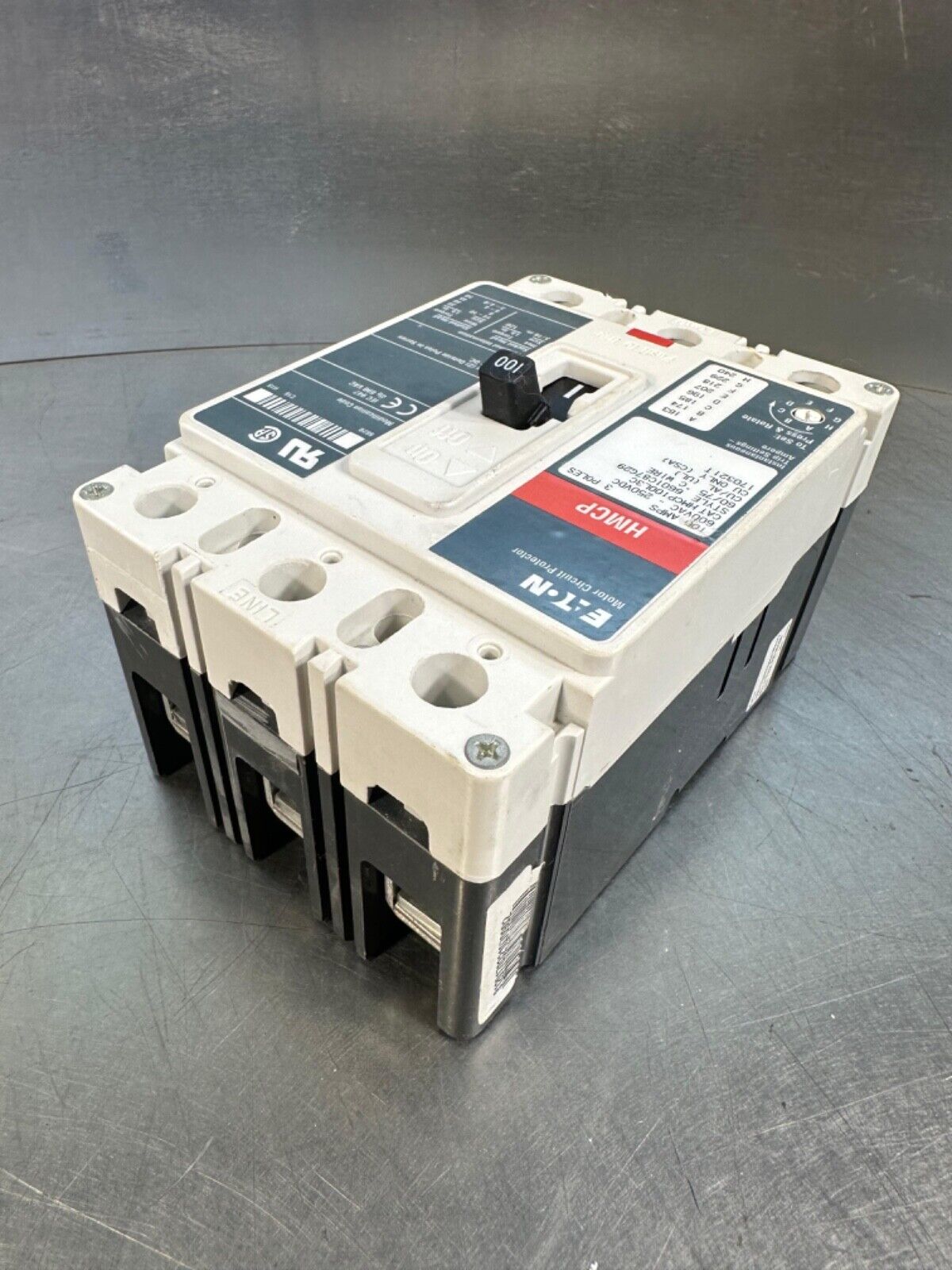 Eaton HMCP-100L3C Motor Circuit Protector breaker 100A 600V (4D-37)