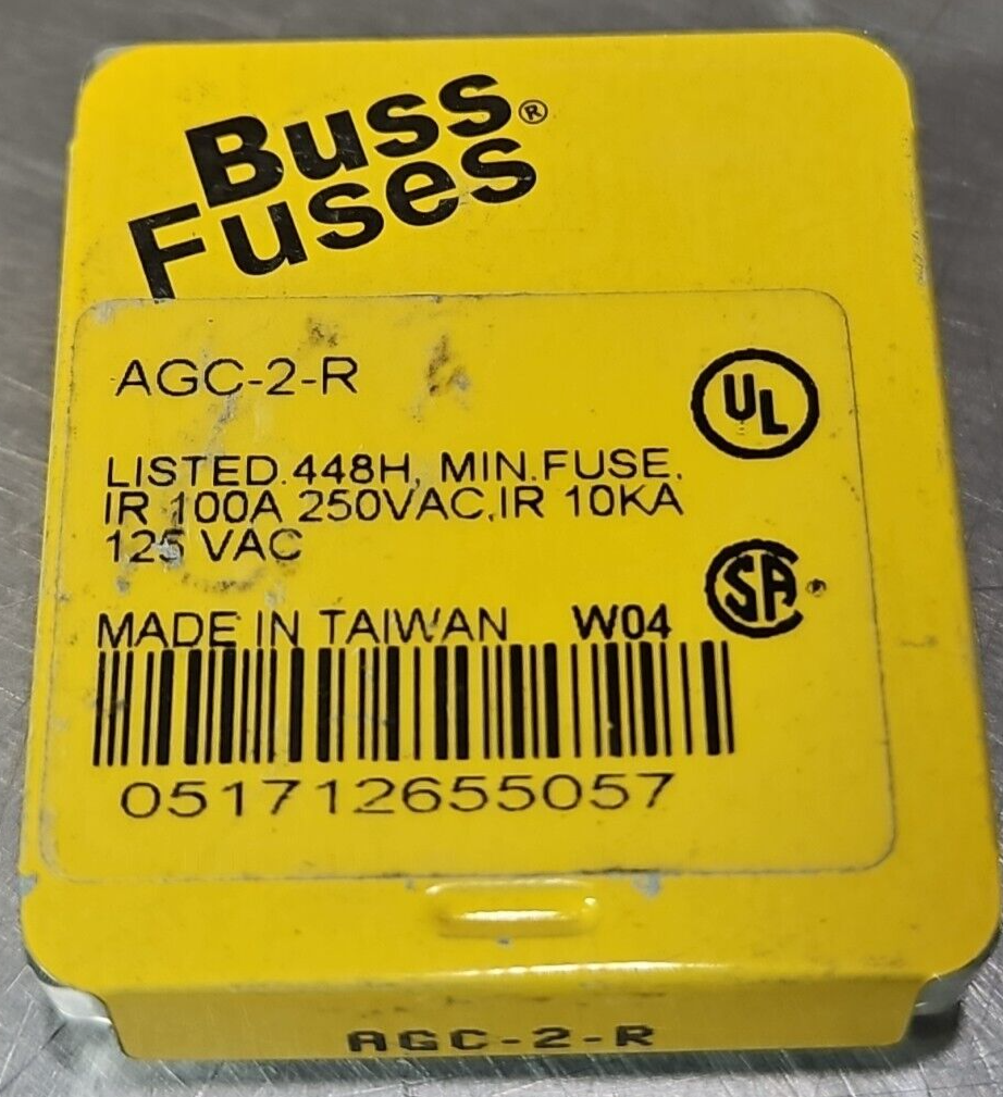 Bussmann AGC-2-R Buss Small Dimension Fuse Lot Of 21                     loc4E22