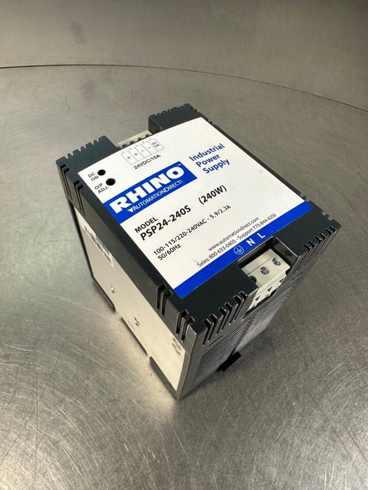 Rhino PSP24-240S 240w Power Supply 100-115/220-240vac 24vdc 10A (4c-42)