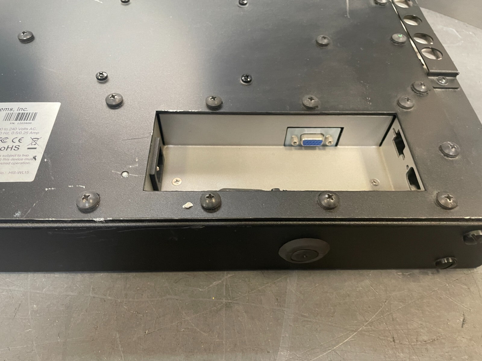 Hope Industrial HIS-WL15 Black 15-Inch LCD Screen 100 To 240V Interface Monitor