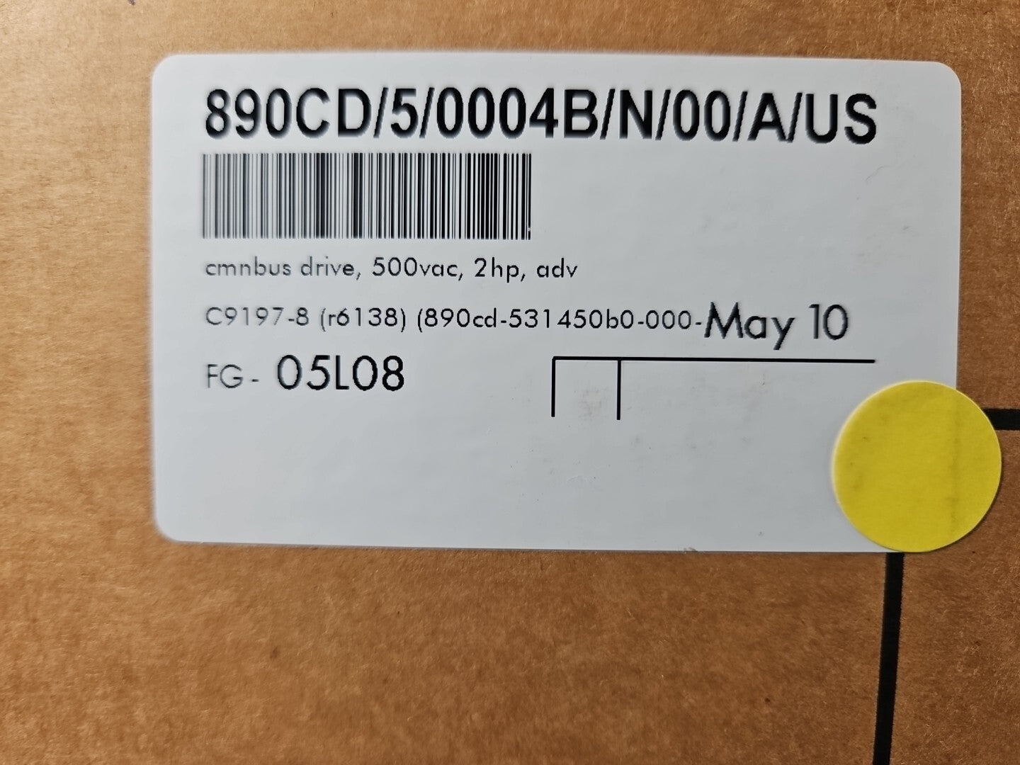 Parker Common 890CD/5/0004B/N/00/A/US DC Bus Drive                      (BIN564)