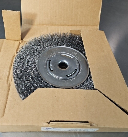 Weiler 03597036 Wheel Brush 7″ Dia, Crimped 5/8″ Hole 6,000 RPM         (BIN453)