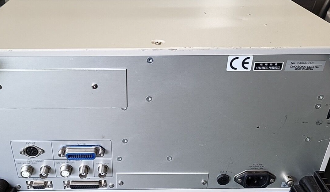 ONO SOKKI CF-5220 Multi-Purpose FFT Analyzer. 2C (BIN322) – Palmetto ...