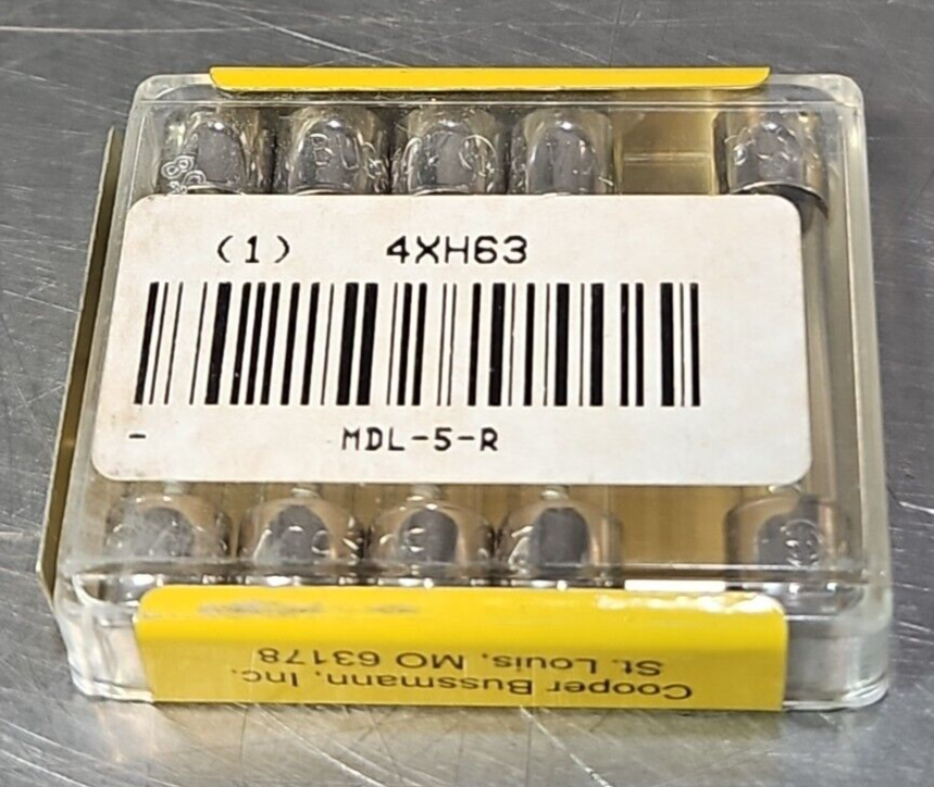 Cooper Bussmann MDL-5-R Buss Small Dimension Fuse Lot Of 20               loc4E4