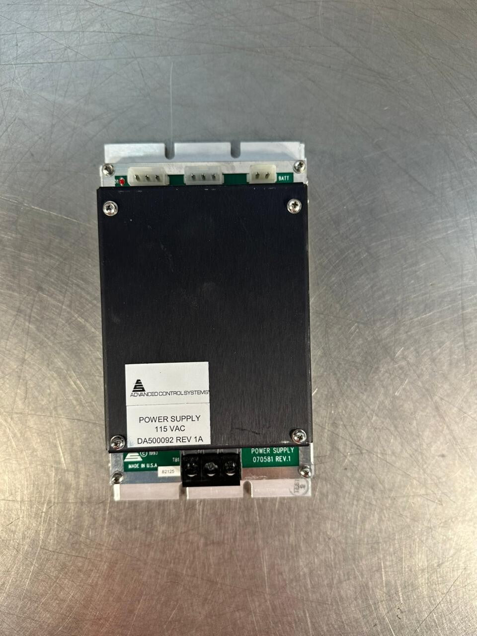 Advanced Control DA500092 Rev. 1A Power Supply 070581               (12.5.8)