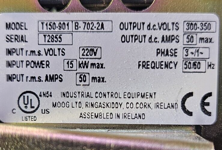 MOOG T150-901 B-702-2A Servo Drive                                      (BIN652)
