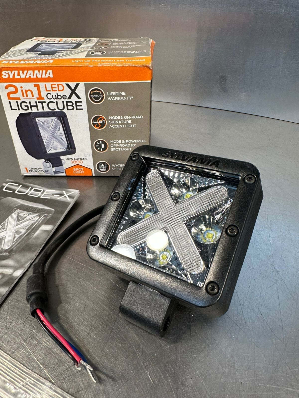 Sylvania 2-in-1 LED Cube X Light 1800 Lumens Spot Light  (5.3.3)