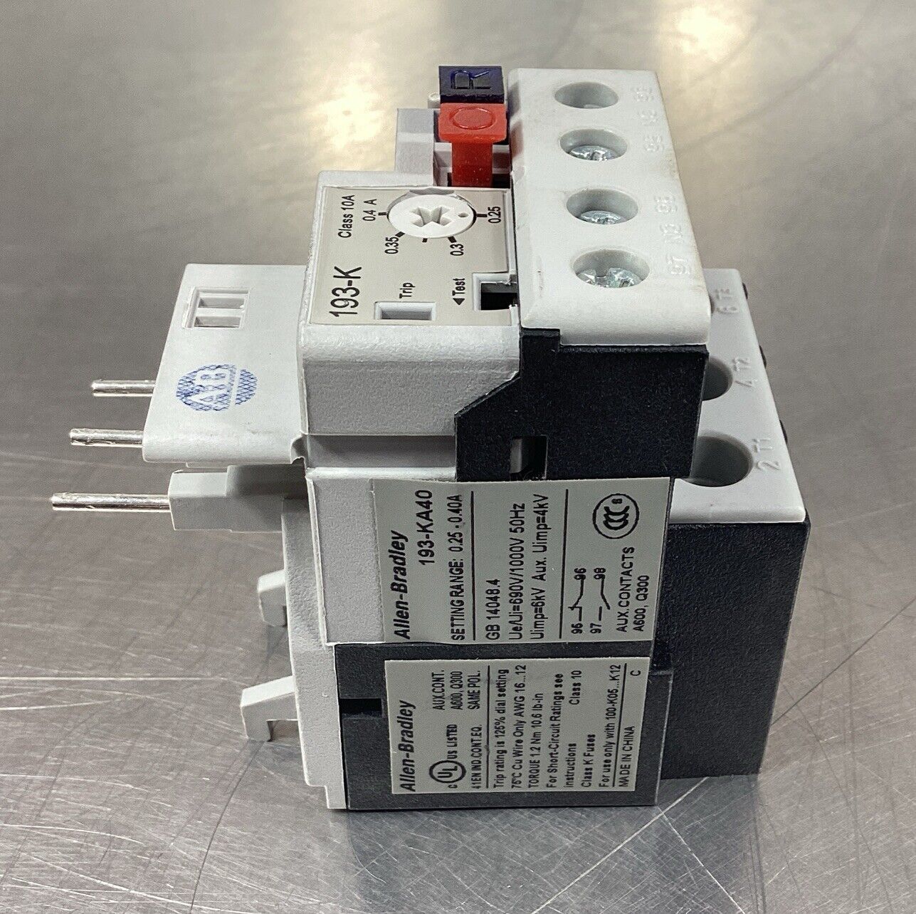 Allen Bradley  193-KA40 /A  Thermal Overload Relay, 0.25-0.40A      4C-22
