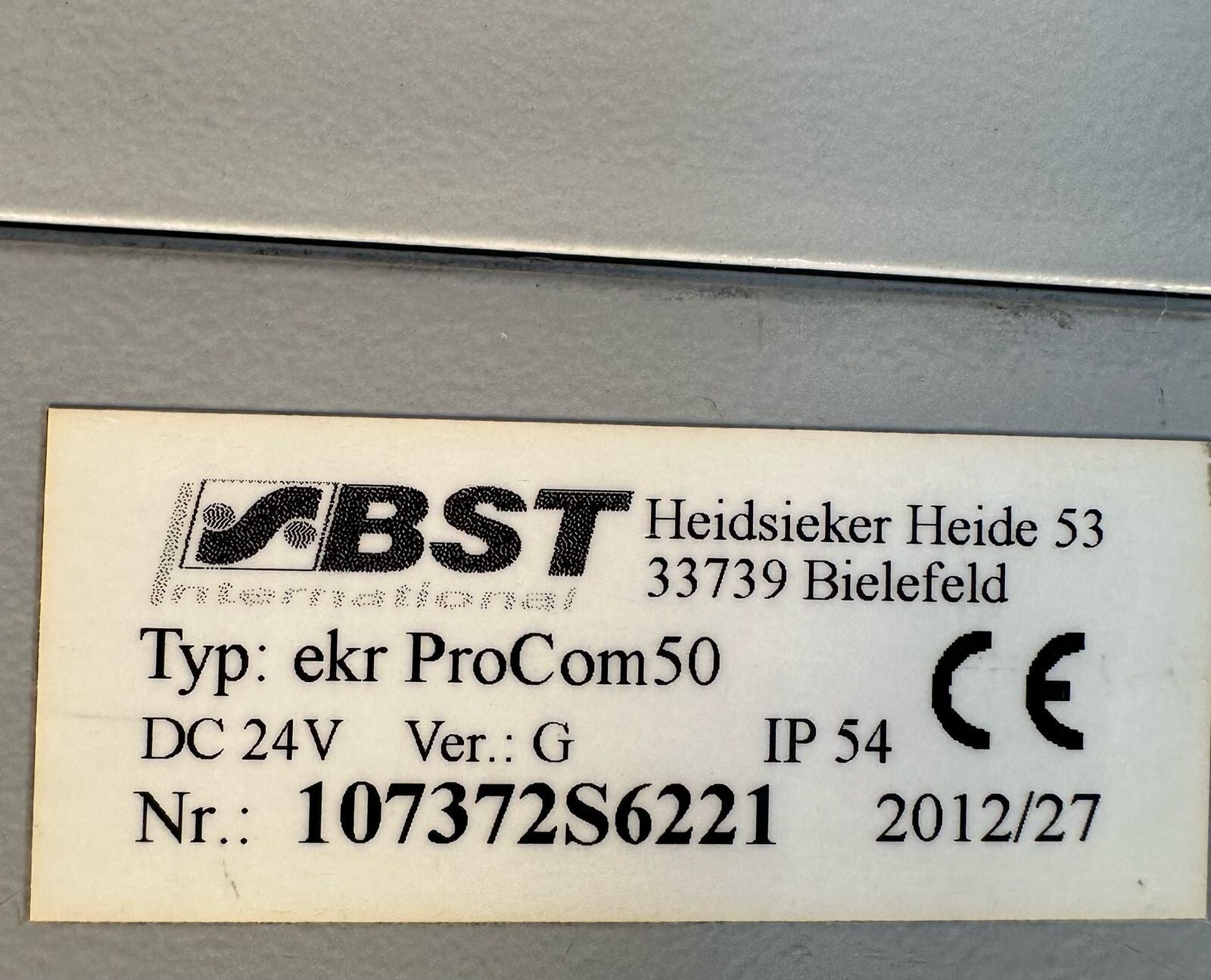 Bst Eltromat Erk ProCom50  DC 24V  VER. G                           (7.2.4)