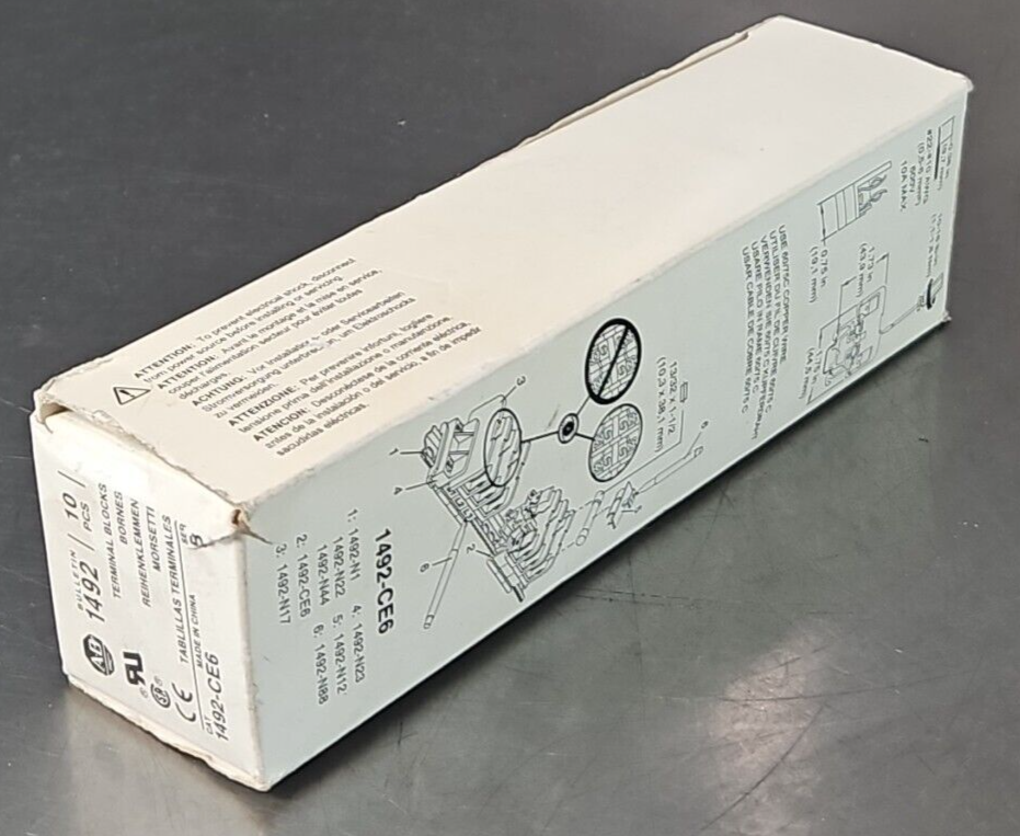 Allen-Bradley 1492-CE6 Ser. B (BOX of 5)  Terminal Block                 loc4A14