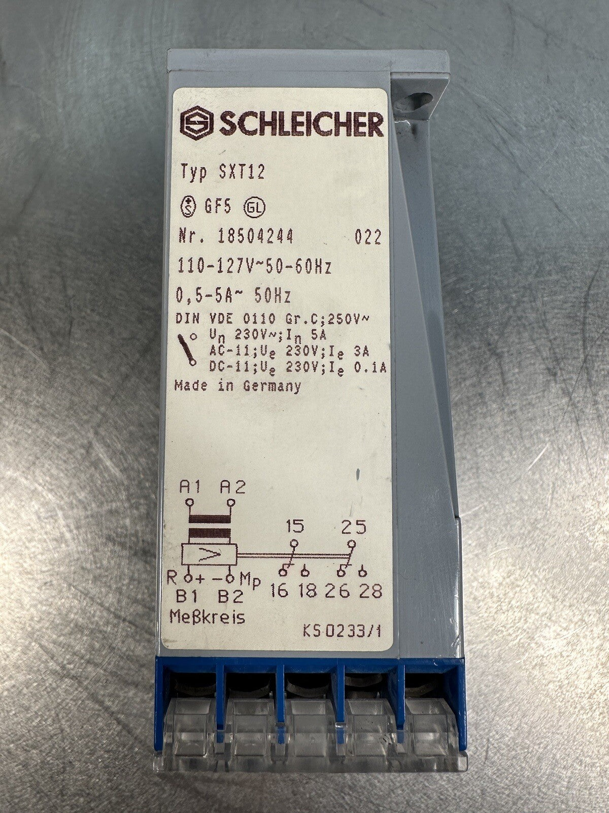 Schleicher SXT12(A) Current Measuring Relay (BIN-1.1.1)