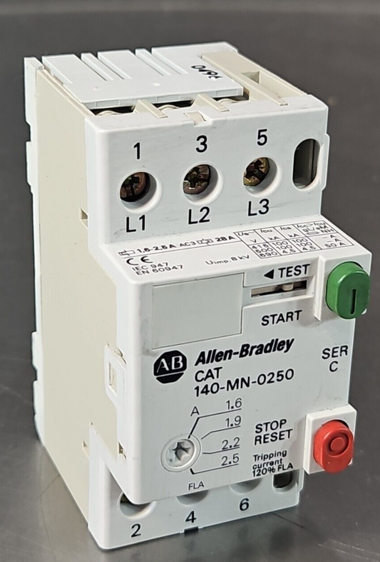 Allen Bradley 140-MN-0250 Manual Motor Starter Ser C Overload            loc4A13